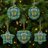 Johnstone Ancient Tartan Crest Christmas Ceramic Ornament